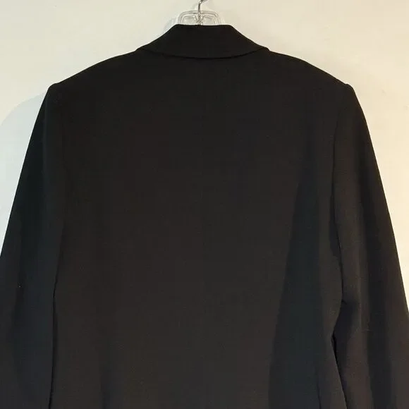 Vince Camuto Black Blazer Women Size 12 One Button Lined Career Jacket - Picture 7 of 16